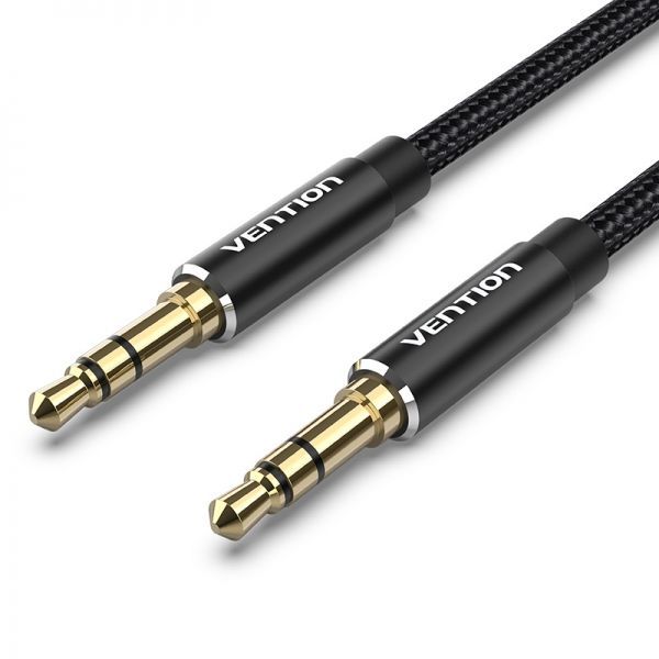 280967_1 Vention Cable Estereo Jack 3.5 Macho a Jack 3.5 Macho - 5m - Color Negro - Imagen 1