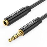 Vention Cable Extension Estereo Jack 3.5 Macho a Jack 3.5 Hembra - 1m - Color Negro - Imagen 2