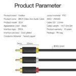 Vention Cable Estereo 3x RCA Macho a 3x RCA Macho - 2m - Color Negro - Imagen 5