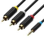Vention Cable Estereo Jack 3.5 Macho a 3x RCA Macho - 1.5m - Color Negro - Imagen 2