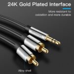 Vention Cable Estereo Jack 3.5 Macho a 2x RCA Macho BCFBI - 5m - Color Negro - Imagen 5