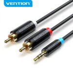 Vention Cable Estereo Jack 3.5 Macho a 2x RCA Macho - 10m - Color Negro - Imagen 2