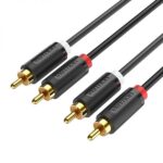 Vention Cable Estereo 2x RCA Macho a 2x RCA Macho - 0.5m - Color Negro - Imagen 2