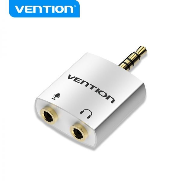 281162_1 Vention Adaptador Audio Jack 3.5 Macho a 2x Jack 3.5 Hembra - Color Blanco - Imagen 1