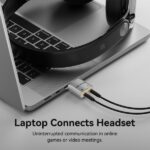 Vention Adaptador Audio Jack 3.5 Macho a 2x Jack 3.5 Hembra - Color Blanco - Imagen 3