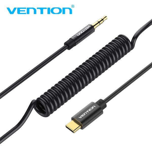 281182_1 Vention Conversor Audio USB-C a Jack 3.5 Macho - 1m - Color Negro - Imagen 1