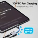 Vention Conversor USB-C Macho a 2x USB-C Hembra (Audio y Carga) - Color Gris - Imagen 4