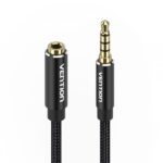 Vention Cable Estereo Jack 3.5 Macho a Jack 3.5 Hembra - 1.5m - Color Negro - Imagen 2