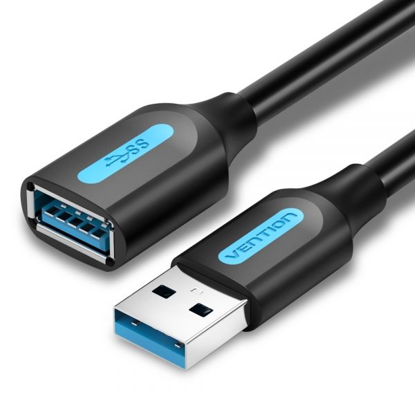 281287_1 Vention Cable Extension USB 3.0 A Macho a A Hembra - 3m - Color Negro - Imagen 1