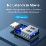 Vention Adaptador USB-C Macho a USB 3.0 Hembra - Color Gris - Imagen 5