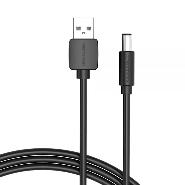 281467_1 Vention Cable Alimentacion USB-A Macho a DC 5.5mm - 1m - Color Negro - Imagen 1