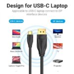 Vention Cable Conversor USB-C Macho a Displayport Macho - 2m - Color Negro - Imagen 5