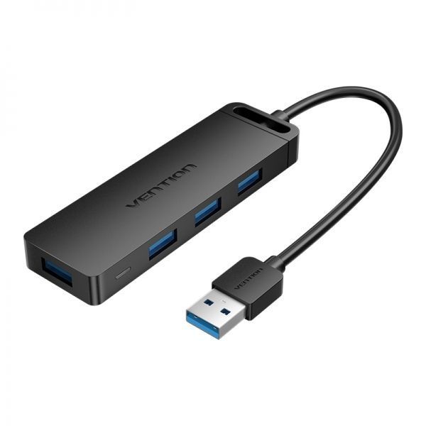 281552_1 Vention HUB 4 en 1 USB 3.0 a 4xUSB3.0/MicroUSB/PD - 0.5m - Color Negro - Imagen 1