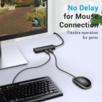 Vention HUB 5 en 1 USB 2.0 a 3xUSB2.0/MicroUSB/RJ45 - 0.15m - Color Negro - Imagen 4