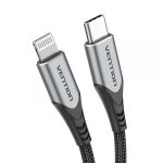 Vention Cable USB-C a Lightning 3A 27W 480Mbps MFi - 2m - Color Gris - Imagen 2