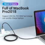 Vention Cable USB-C Macho a USB-C Macho - 1m - 5A 100W 480Mbps - Color Gris - Imagen 3