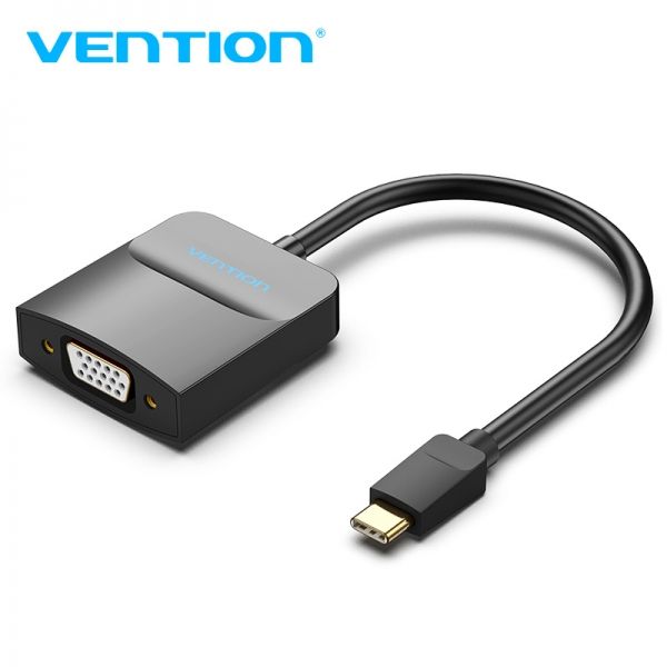 281832_1 Vention Adaptador USB-C Macho a VGA Hembra - Color Negro - Imagen 1