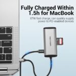 Vention Docking Station 9 en 1 USB-C a HDMI 4K/3xUSB 3.0/RJ45/Lector SD/MicroSD/Jack Audio/PD 87W - 0.15m - Color Gris - Imagen 4