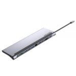 Vention Docking Station 11 en 1 USB-C a HDMI/VGA/USB-C/USB 3.0x2/USB2.0/RJ45/SD/TF/Audio Jack/PD100W - 0.25m - Color Gris Metalizado - Imagen 2