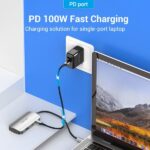 Vention HUB 5 en 1 USB-C a 3xUSB3.0/USB-C Gen1/PD100W - 0.15m - Color Gris - Imagen 3