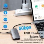 Vention Docking Station 6 en 1 USB-C a HDMI/VGA/3xUSB3.0/PD100W - 0.15m - Color Gris - Imagen 3