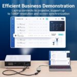 Vention Docking Station 6 en 1 USB-C a HDMI/VGA/3xUSB3.0/PD100W - 0.15m - Color Gris - Imagen 5