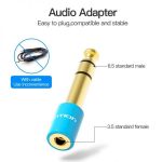 Vention Adaptador Jack 6.5 Macho a Jack 3.5 Hembra - Color Azul - Imagen 2