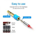 Vention Adaptador Jack 6.5 Macho a Jack 3.5 Hembra - Color Azul - Imagen 3