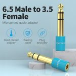 Vention Adaptador Jack 6.5 Macho a Jack 3.5 Hembra - Color Azul - Imagen 4