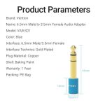 Vention Adaptador Jack 6.5 Macho a Jack 3.5 Hembra - Color Azul - Imagen 5
