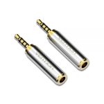 Vention Adaptador Jack 2.5 Macho a Jack 3.5 Hembra - Color Plata - Imagen 2
