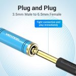 Vention Adaptador Jack 3.5 Macho a Jack 6.5 Hembra - Color Azul - Imagen 3