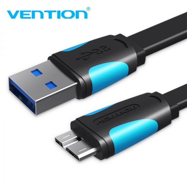 282247_1 Vention Cable USB 3.0 Macho a MicroUSB Macho - 0.25m - Azul y Negro - Imagen 1