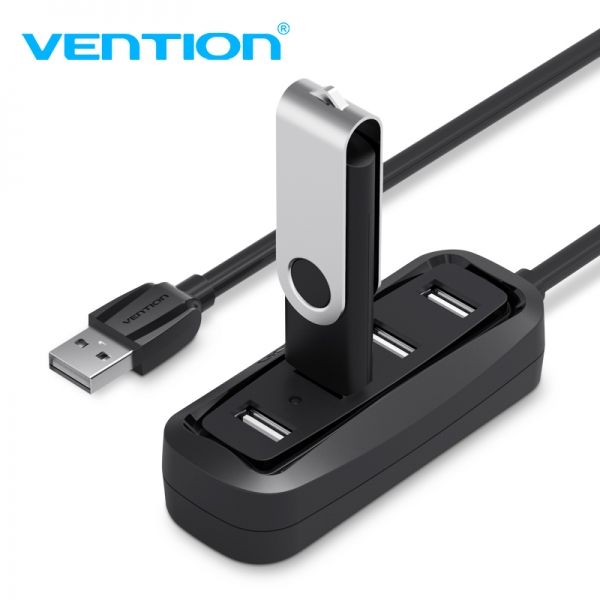 282382_1 Vention HUB 4 en 1 USB2.0 a 4xUSB2.0 - 1m - Color Negro - Imagen 1