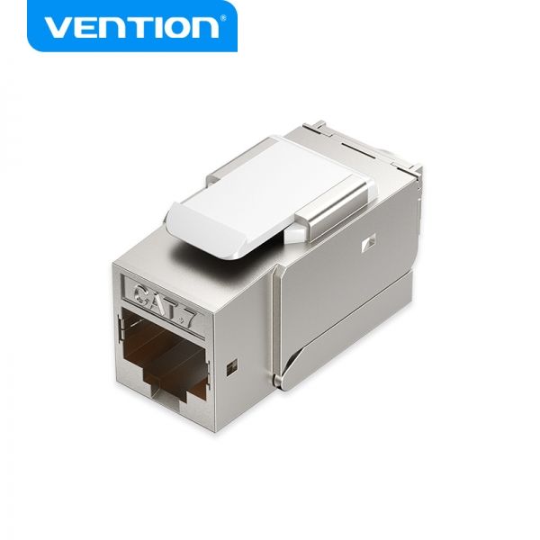 282387_1 Vention Conector RJ45 Cat.7 - Conexion Ethernet de Alta Velocidad - Color Negro - Imagen 1