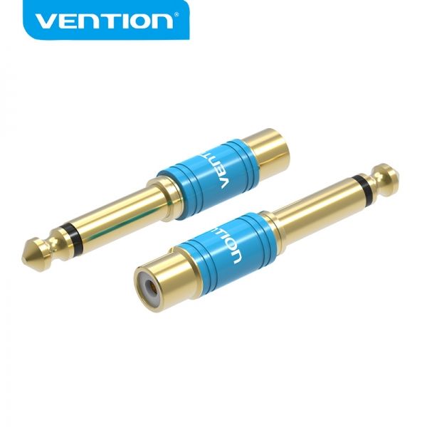 282407_1 Vention Adaptador RCA Hembra a Jack 6.5 Macho - Color Azul - Imagen 1