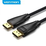 Vention Cable DisplayPort 1.4 Macho a Macho - 1m - Algodon Trenzado - Color Negro - Imagen 2