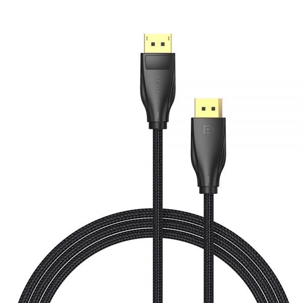 282617_1 Vention Cable DisplayPort 1.4 8K DP a DP Algodon Trenzado - 3m - Color Negro - Imagen 1