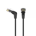Vention Cable de Red UTP RJ45 Slim Cat.6A Cabeza Rotatoria 360º Angulo Recto - 1m - Color Negro - Imagen 2
