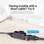 Vention Pack de 5 Adaptadores Conector UTP RJ45 Hembra a Hembra Cat6 - Color Negro - Imagen 3