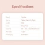 Vention Soporte para Smartphone/Tablet - Color Rosa - Imagen 5