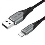 Vention Cable USB-A a Lightning - 2m - 2.4A - 15W - 480Mbps - MFI - Color Gris - Imagen 2