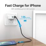 Vention Cable USB-A a Lightning - 2m - 2.4A - 15W - 480Mbps - MFI - Color Gris - Imagen 4