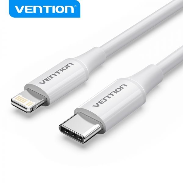 283732_1 Vention Cable USB-C Macho a Lightning Macho - 1m - Color Blanco - Imagen 1