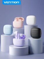 Vention Auriculares Bluetooth 5.3 con Estuche de Carga - 6h Autonomia - Elf E03 - Color Violeta - Imagen 2
