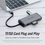 Vention Docking Station 7 en 1 USB-C a HDMI 4K/3xUSB3.0/RJ45/Lector SD/TF/PD87W - 0.15m - Color Gris - Imagen 4