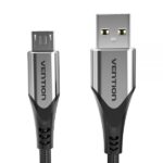 Vention Cable USB 2.0 Macho a MicroUSB Macho 60W 480Mbps - 3m - Color Gris - Imagen 2