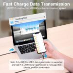 Vention Cable USB-A Macho a USB-C Macho 3A 60W 480Mbps - 0.5m - Color Gris - Imagen 3