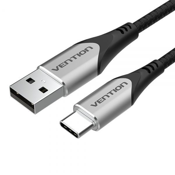 283872_1 Vention Cable USB-A Macho a USB-C Macho 3A 60W 480Mbps - 1.5m - Color Gris - Imagen 1