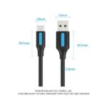 Vention Cable USB-A Macho a USB-C Macho 3A 60W 480Mbps - 1m - Color Negro - Imagen 2